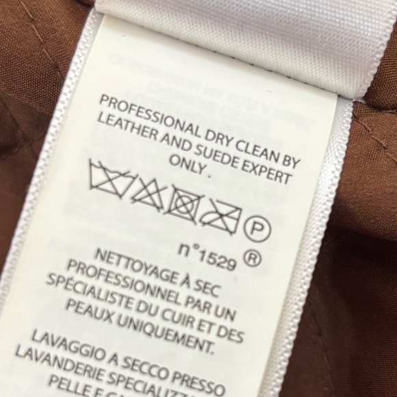 🆕 Ralph Lauren motto biker Brown suede jacket, in Box - Picture 7 of 11